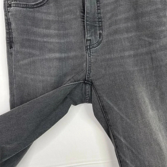 Madewell 9” Mid Rise Raw Hem Skinny Black Gray Jeans - Picture 10 of 11